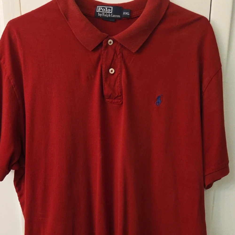 Polo by Ralph Lauren Men's Deep Red Polo with Blue Pony